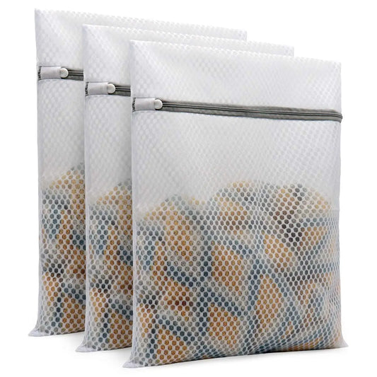 Reusable Zipper Laundry Bag for Washing Machine – Coarse Mesh Organizer for Lingerie, Shoes, Bras & Clothes