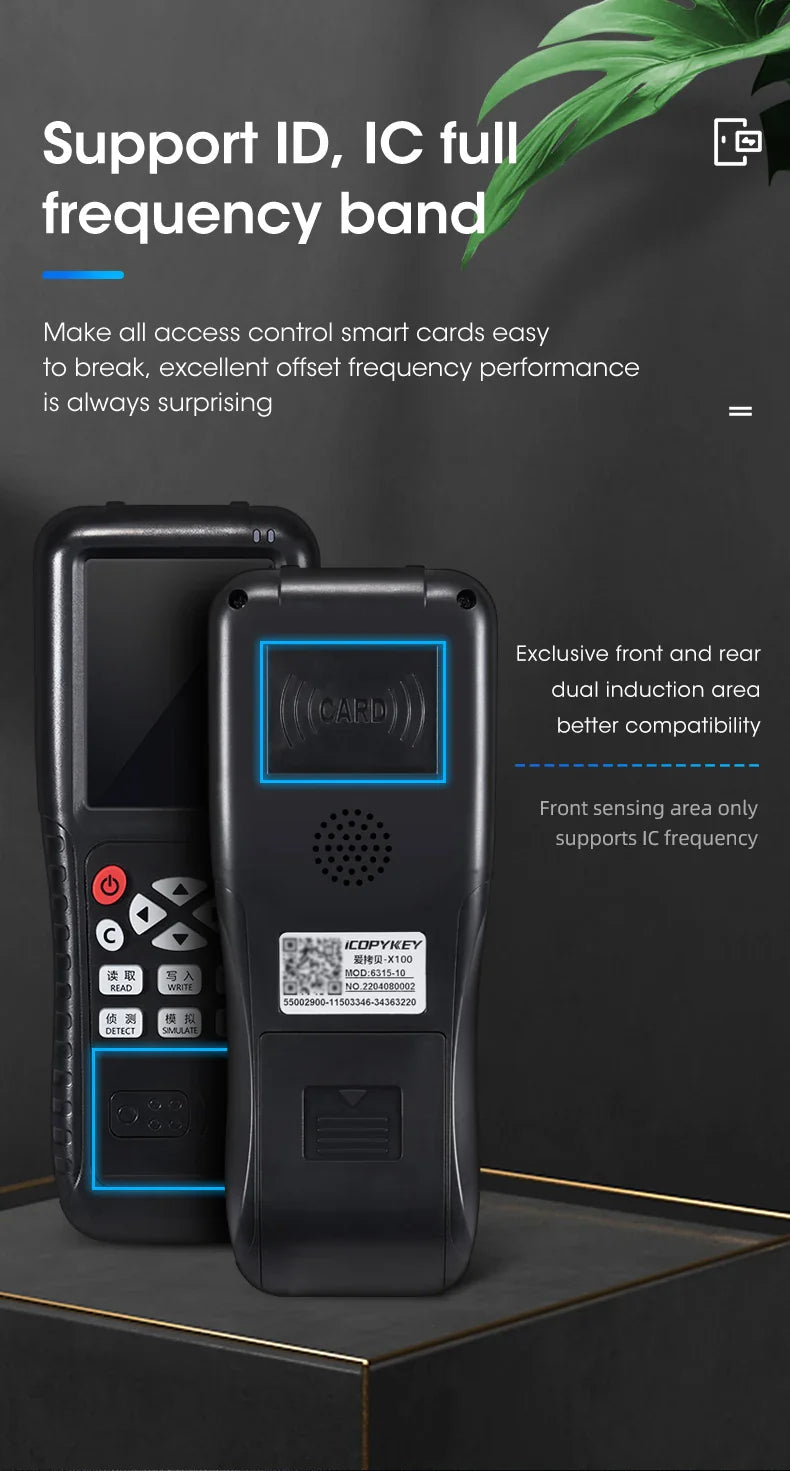 RFID Reader & Writer | Key Card Programmer, NFC Copier & Decoder with Mobile App