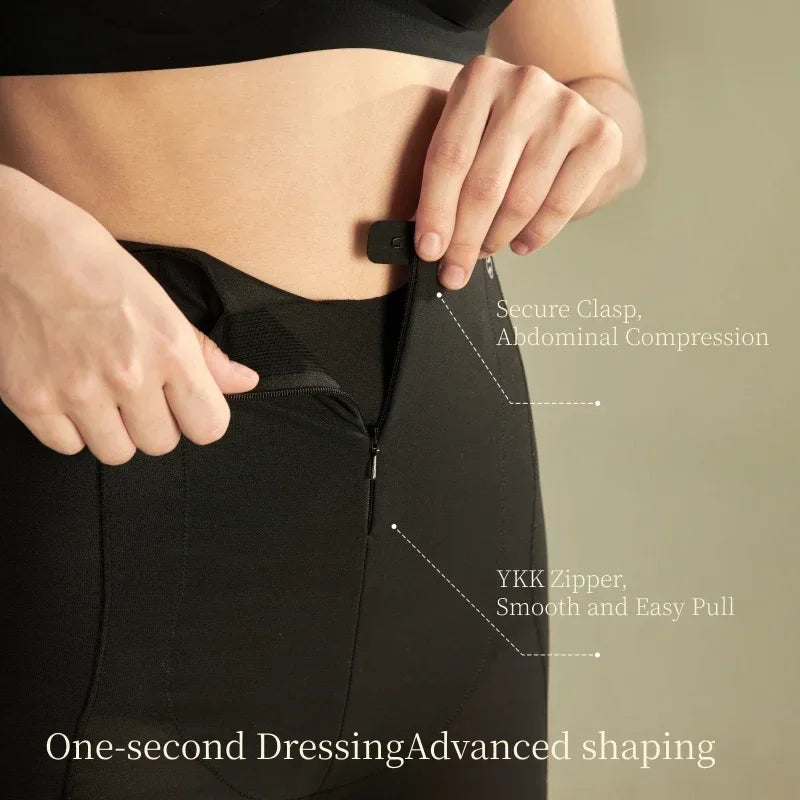 SUJIIN Seamless High Waist Shapewear Shorts for Women - 3D Butt Lifting Tummy Control Body Shaper