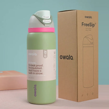 Owala Cup Vacuum Flask – Stainless Steel Thermal Mug for Hot & Cold Drinks, Coffee Tumbler & Thermos