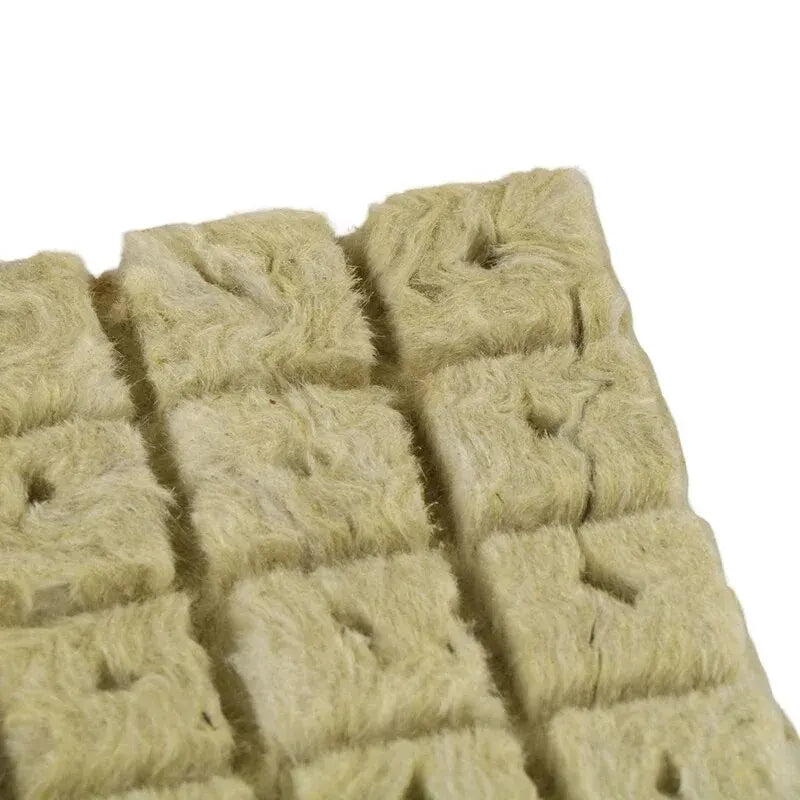 Stonewool Hydroponic Grow Media Cubes: 50pcs 25x25x25mm Plant Cubes for Soilless Substrate - Seeded Rock Wool Plug Seedling Block
