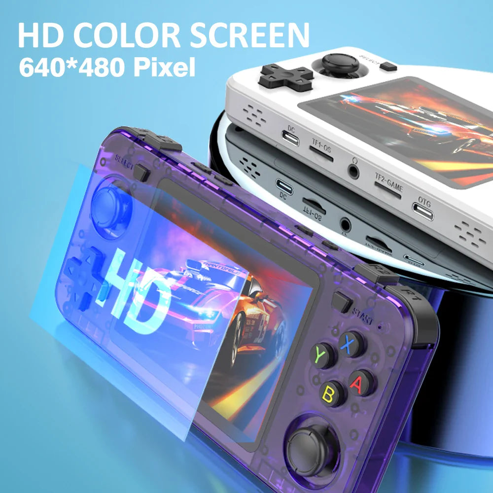 New R36H Retro Handheld Game Console – 3.5" IPS Portable Player with 64GB Card & 15,000 Built-in Games
