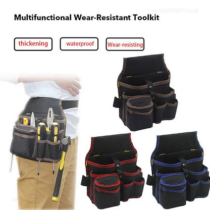 Multifunctional Tool Storage Bag: Electrician Toolkit Waist Pouch Organizer