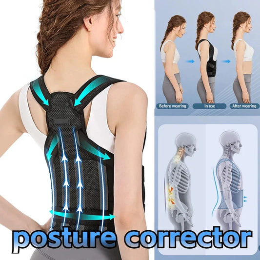 Adjustable Posture Corrector Back Brace – Orthopedic Spinal Support for Men & Women, Comfortable Upper Back Strap
