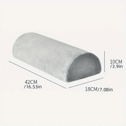 Half Moon Memory Foam Bolster Pillow — Non-Slip Elastic Cushion for Legs, Knees, Back & Head, Home, Office, Travel