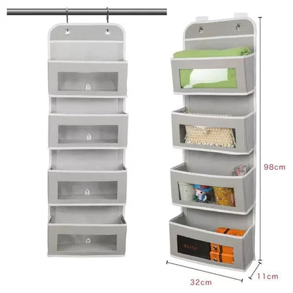 Hanging Non-woven Storage Bag for Door - Bedroom/Living Room Organizer for Underwear, Socks, Makeup, Sundries