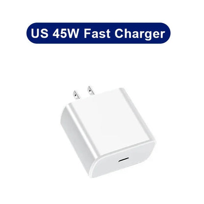 PD 45W USB-C Fast Charger — High-Speed Wall Adapter for Samsung Galaxy S24/S23 Ultra, Note, iPhone 15, Xiaomi 14