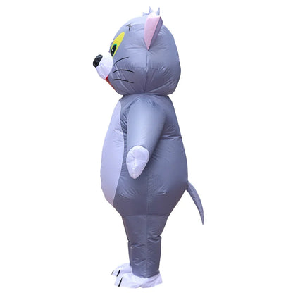 Cat and Mouse Inflatable Costume - Funny Adult Full Body Cosplay Party Outfit