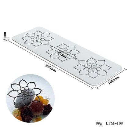 Flower & Leaf Pattern Silicone Mold — Fondant Cake Lace Mat for DIY Baking, Craft & Cake Decoration