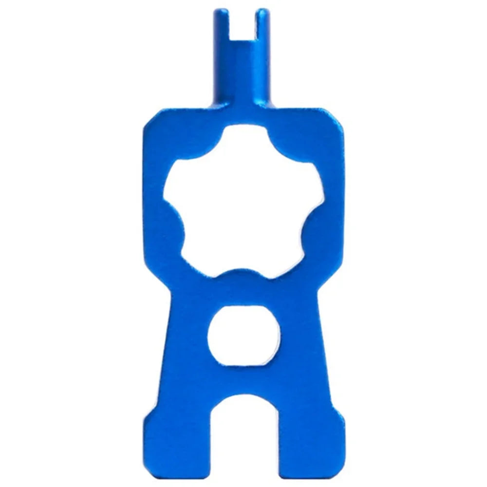 4-in-1 Portable Bicycle Valve Tool – Core Wrench for MTB & Road Bike Installation and Removal, Blue