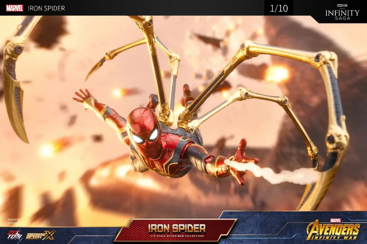 ZD Toys Spider-Man No Way Home 1/10 Action Figure – Peter Parker Gold Black Red Marvel Legends Collectible Toy