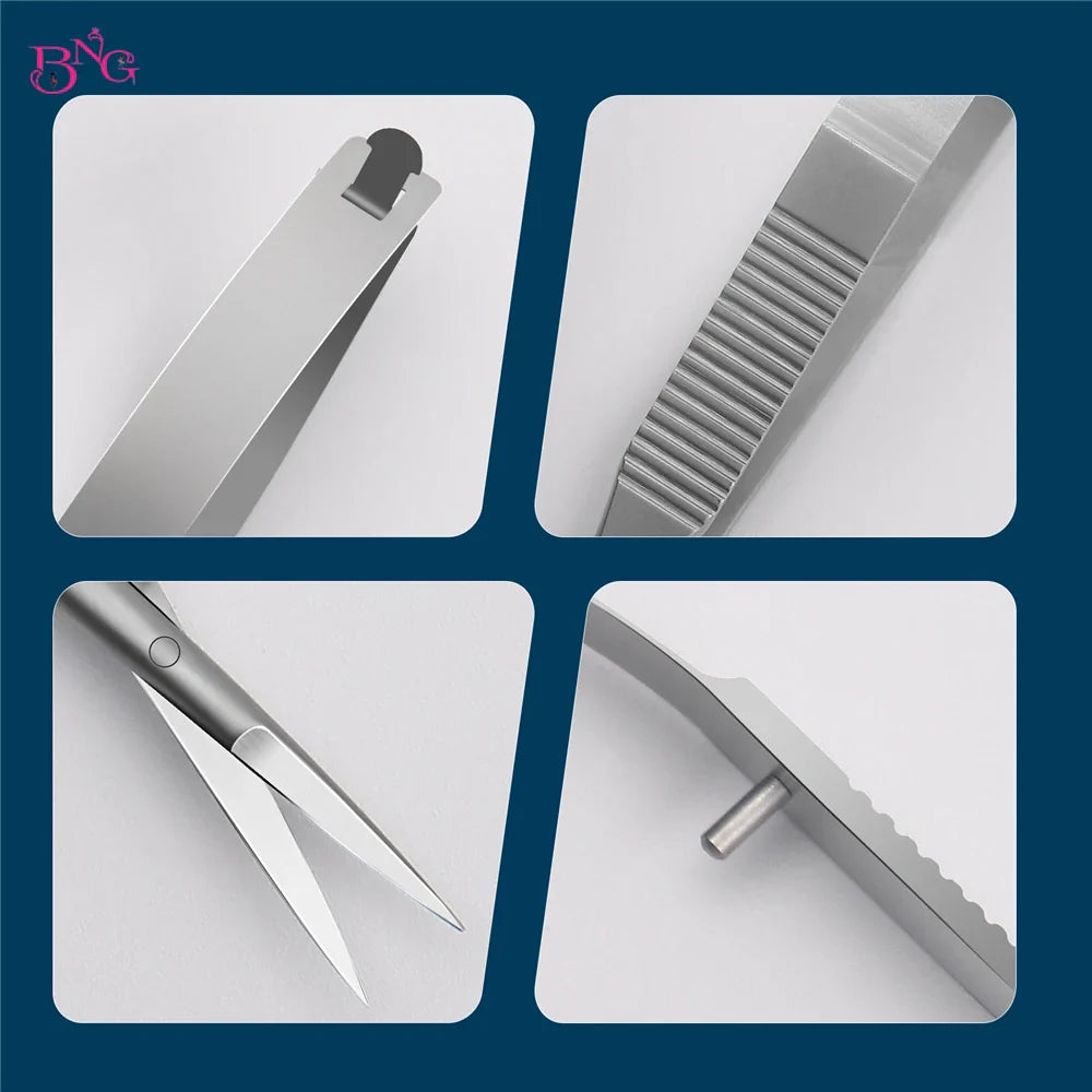 Stainless Steel Eyebrow Makeup Scissors – Curved & Straight Cuticle Trimmer Beauty Tool