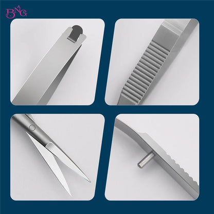 Stainless Steel Eyebrow Makeup Scissors – Curved & Straight Cuticle Trimmer Beauty Tool