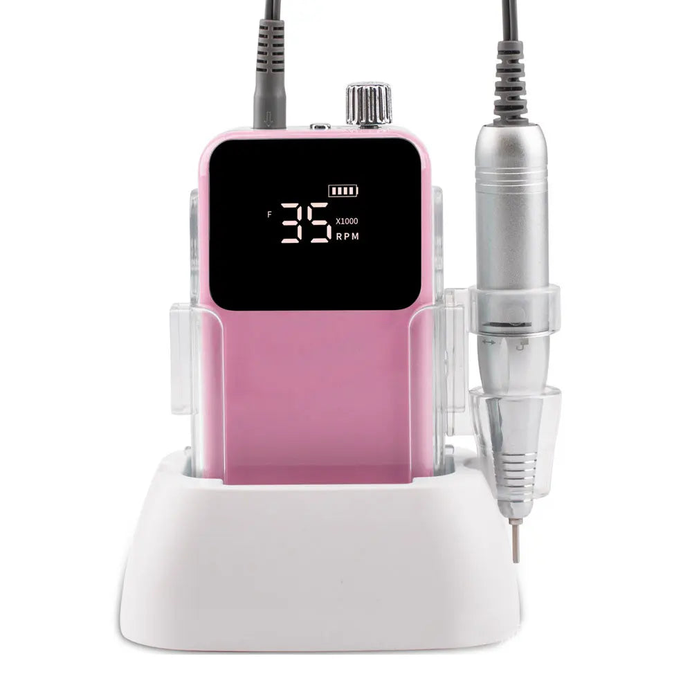 Professional Electric Nail Drill – 35000RPM Rechargeable Nail File for Gel Nails, Low Noise Sander, Nail Accessories