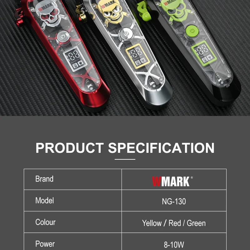 WMARK NG-130 Wireless Charging Hair Clipper – High Speed Professional Type-C Rechargeable Cutter with Charging Stand