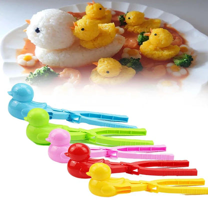 Duck Rice Mold Snowball Maker – Cute Animal Rice Ball Shaper with Handle for Kids & Winter Fun