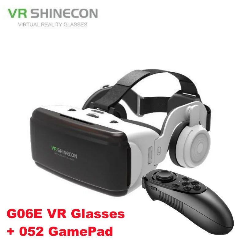 Virtual Reality VR Glasses — IMAX 3D Headset with Google Cardboard for 4.5–6.53" Phones, Game Joystick Support