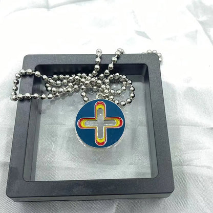 Trendy Hip Hop Dripping Oil Cross Pendant Necklace – Unique Niche Design Jewelry
