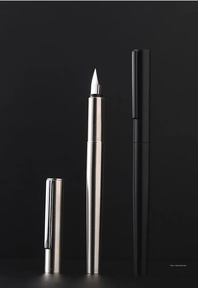 Jinhao 35 Fountain Pen — All-Steel Luxury EF/F Nib for Calligraphy, Writing, Office & School Supplies