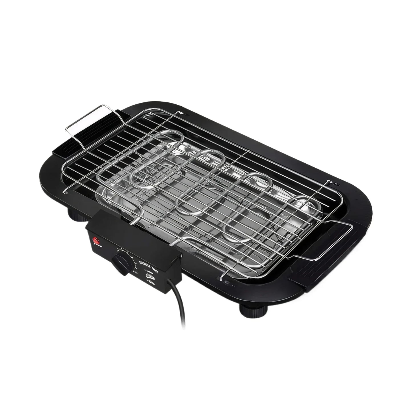 Electric Indoor Smokeless BBQ Pan — Versatile & Durable Grill for Cooking, Black, US Plug