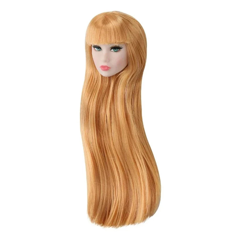 1/6 Supermodel Doll with Movable Joints – Flat Bangs Straight Hair Body & Head Accessories (White/Normal/Black Skin)