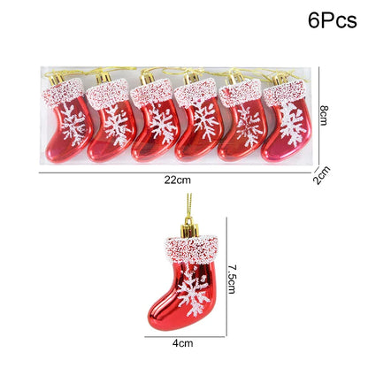 6PCS Christmas Candy Cane & Lollipop Hanging Ornaments – Festive Tree Pendants for Home Holiday Decor