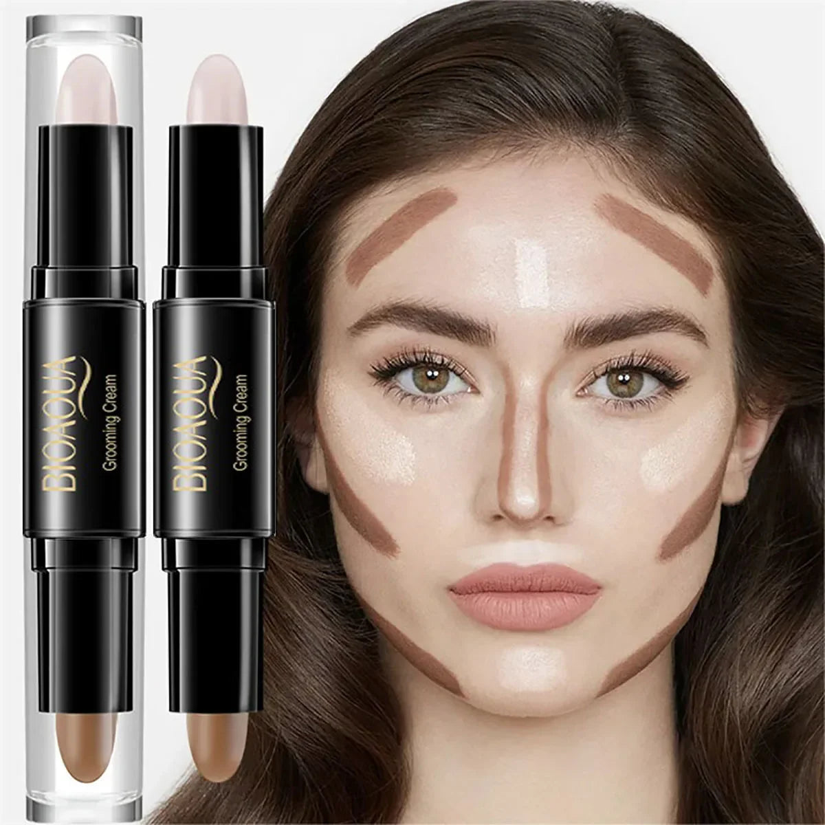 Foundation and Concealer Pen – Long-Lasting Dark Circles Corrector and Contour Stick Makeup