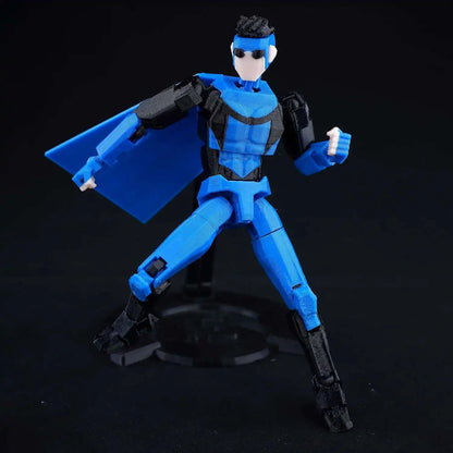 9L3D Lucky 13 Invincible Boy Eve Action Figure — 3D Printed Anime Model, Multi-Jointed Poseable Collectible Toy Gift for Fans