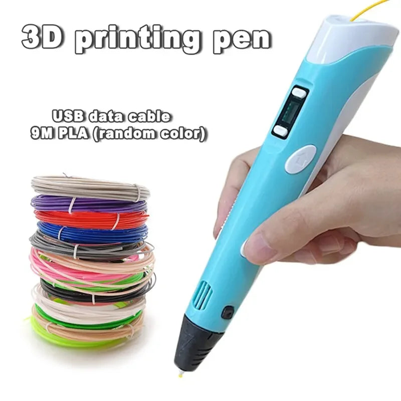 USB 3D Printing Pen – 9M PLA Children’s 3D Drawing & Graffiti Pen, Smart DIY Art Toy for Gifts