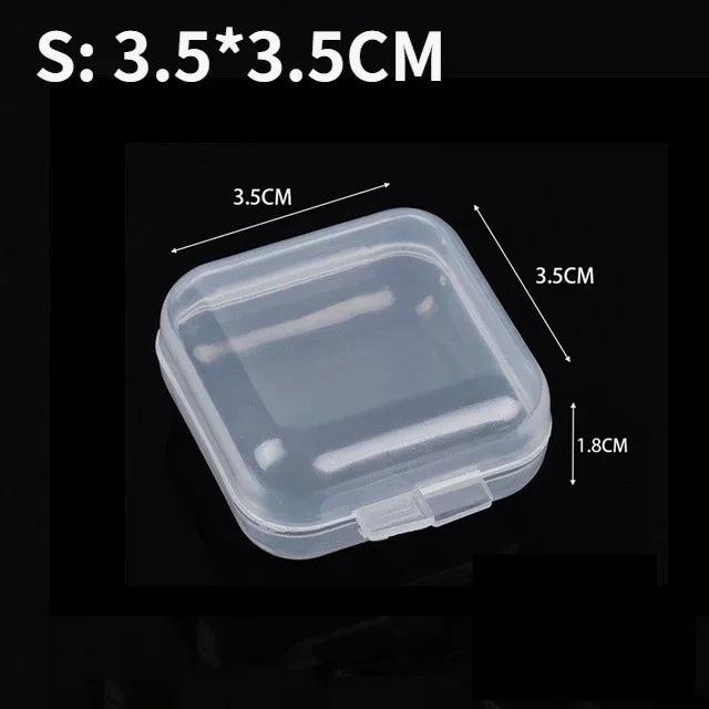 60/6PCS Mini Transparent Square Plastic Storage Boxes – Small Jewelry Organizer for Earrings & Packaging
