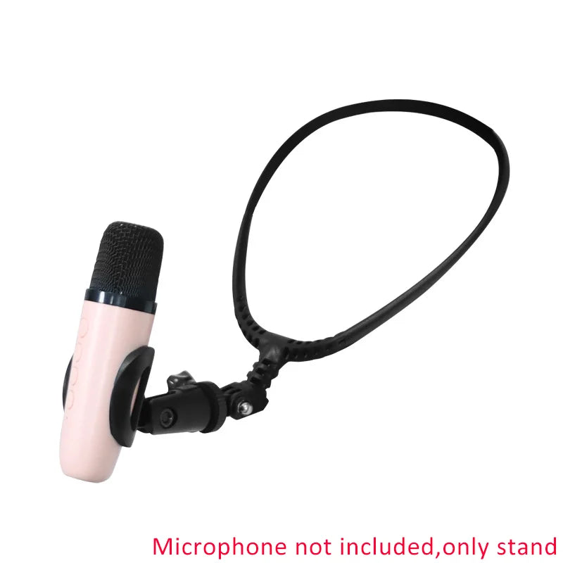 Adjustable Neck-Mounted Microphone Holder Stand – Hands-Free Brace Mic Bracket for Stage & Live Performance