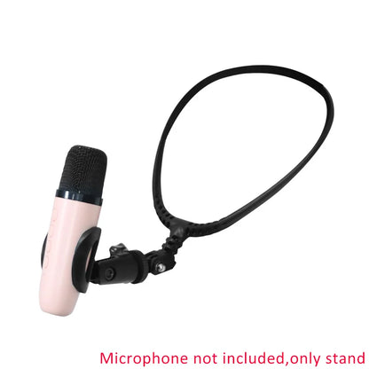 Adjustable Neck-Mounted Microphone Holder Stand – Hands-Free Brace Mic Bracket for Stage & Live Performance