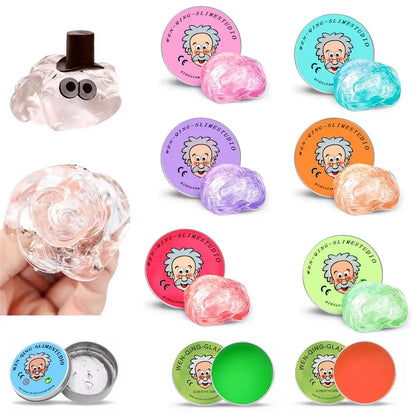 Colorful Non-Newtonian Liquid Stress Relief Toy – Transparent Elastic Decompression Modeling Compound, Non-Toxic Creative Craft Sensory Toy