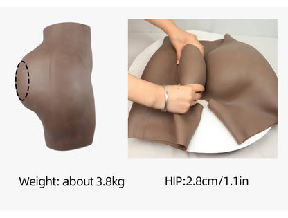 YUERUGOU Silicone Butt Hip Enhancer Pants – Women’s Open Crotch Padded Hip Shaper, Artificial Butt Cosplay, Plus Size