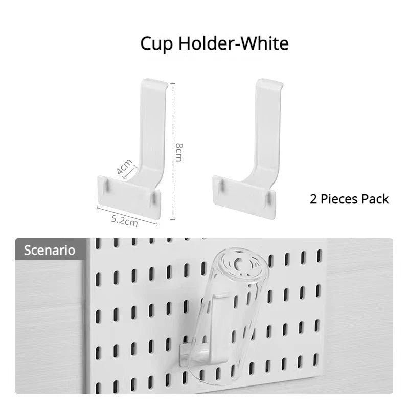 DIY Pegboard Hanging Shelf & Hooks – Wall Organizer for Garage, Kitchen & Room, No-Drill Storage Solution