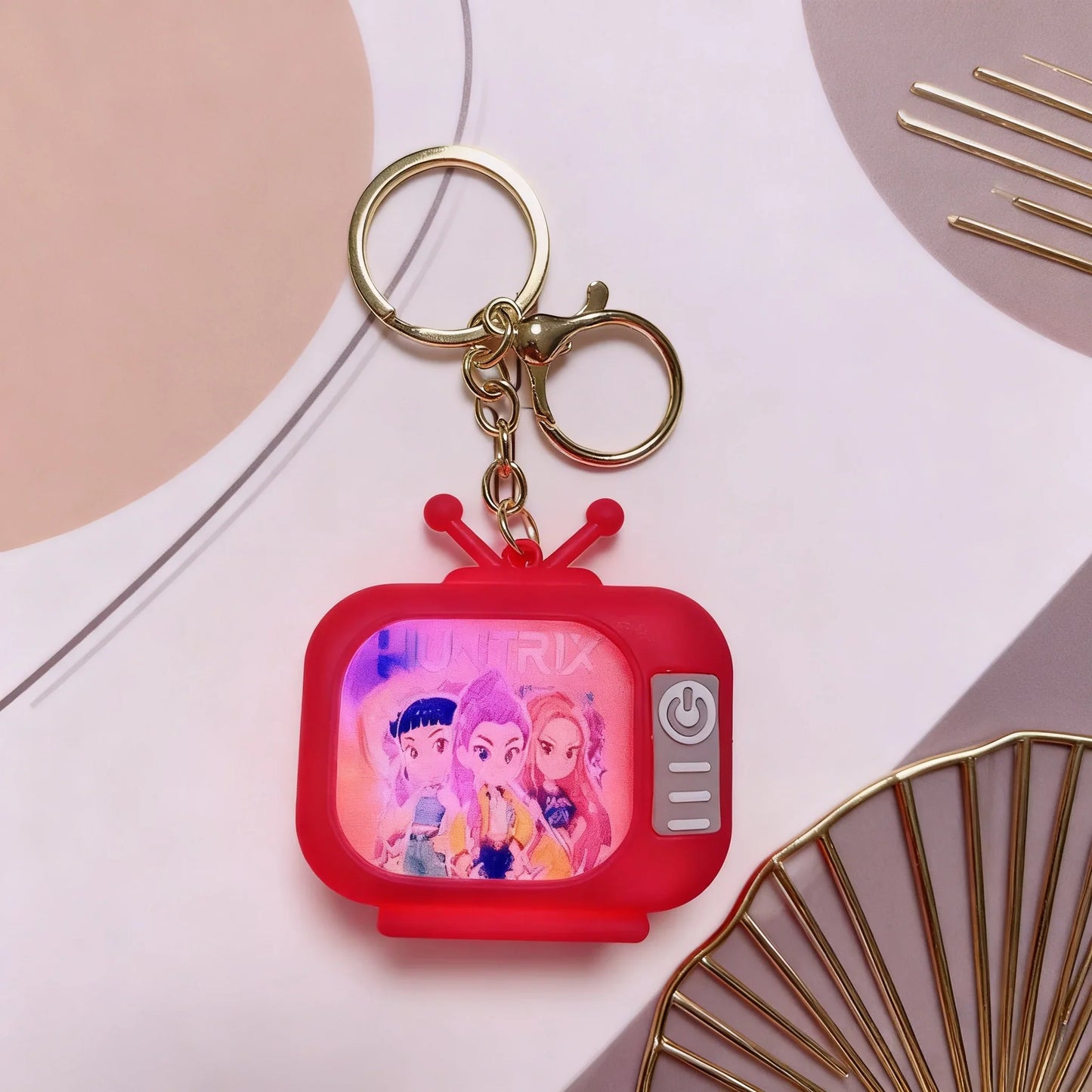 Demon Hunter Girl Group Anime Keychain — KPOP Light-Up Night Light, Doll & Bag Decoration Gift