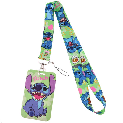 Cute Alien & Angel Cartoon Credential Holder Lanyard for Key, Card Badge & Gym Accessories