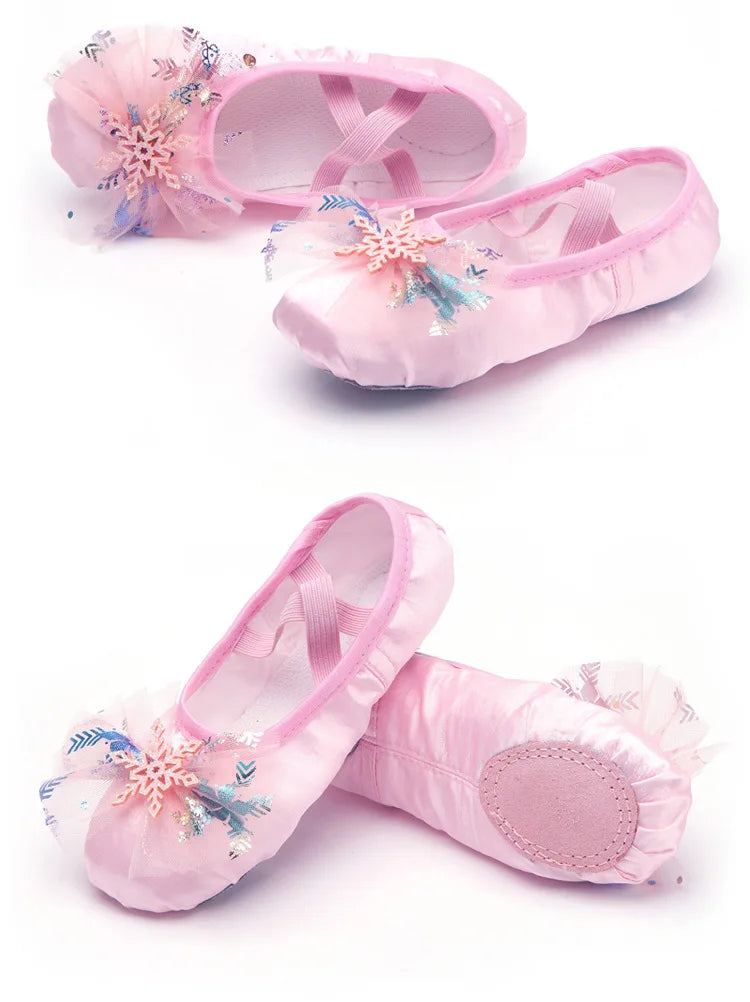 Lovely Princess Ballet Shoes – Soft-Soled Dance Shoes for Girls, Children & Ballerina Exercises