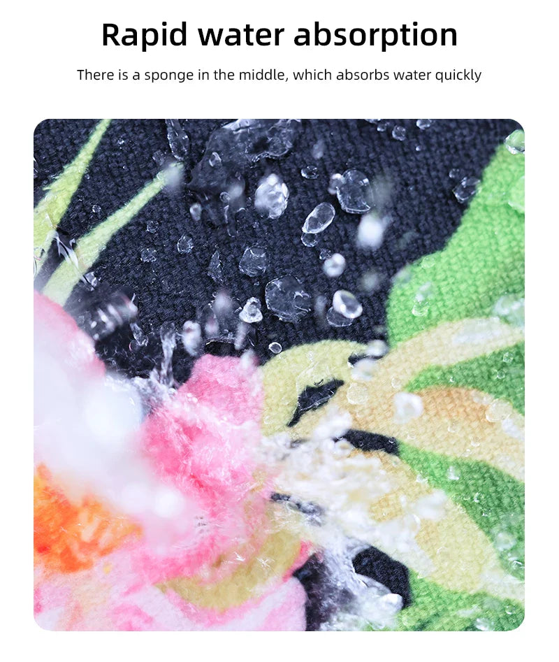 Multi-Purpose Sponge Water Absorption Mat — Anti-Skid, Moisture-Absorbing, Machine-Washable Carpet for Kitchen & Bathroom