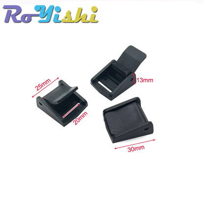 5Pcs Plastic Cam Buckle Set – Adjustable Black Toggle Clips for Backpack Straps & Webbing (5/8”–2” Sizes)