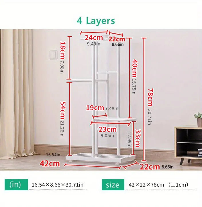 Cordlal Iron Plant Stand 6/7/8-Layer Flower Pot Holder Rack Organizer for Home Garden Decor