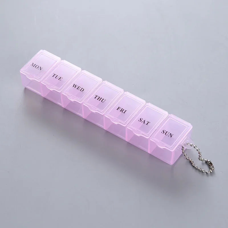 7-Day Weekly Pillbox Organizer – Tablet Holder & Medicine Storage Case for Capsules and Pills