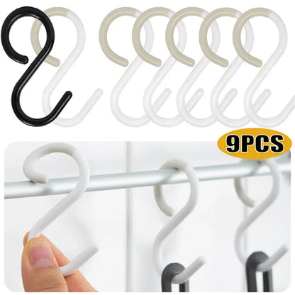 S-Shaped Multi-Purpose Hooks — Flexible Hanging Storage for Wardrobe & Kitchen Accessories