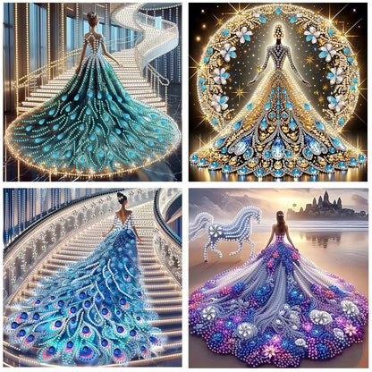 5D DIY Partial Drill Diamond Painting Kit – Girl Design Home Decor 30x30cm