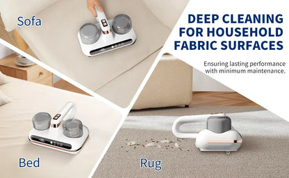 Cordless Handheld Mattress Vacuum Cleaner – 16Kpa Powerful Suction with UV-C Light & Ultrasonic for Sofa & Sheet Cleaning