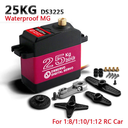 Waterproof High-Speed Digital Servo – 20kg-40kg Metal Gear RC Servo for 1/8 & 1/10 Scale Baja Cars