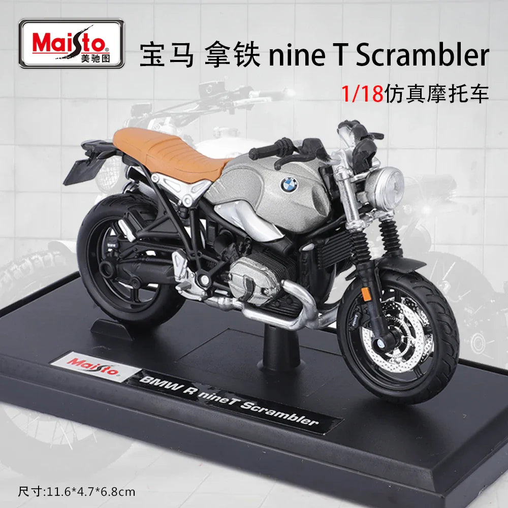 Maisto 1:18 Alloy Motorcycle Model – Yamaha MT-07/MT-10, Ducati, Kawasaki, KTM, Suzuki, BMW