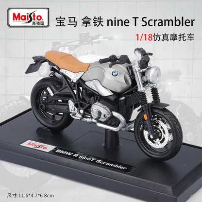 Maisto 1:18 Alloy Motorcycle Model – Yamaha MT-07/MT-10, Ducati, Kawasaki, KTM, Suzuki, BMW