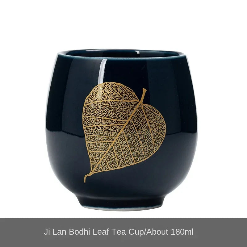 180ml Japanese-Style Ceramic Tea Mug – Large Single Teacup for Home Tea Set or Master Use