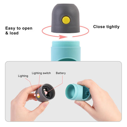 LED Light Dog Poop Bags Dispenser - Degradable Waste Bag for Outdoor Pet Cleanup - Portable Dog Cat Cleaning Supplies and Accessories